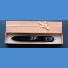 BOHEMIA gift set glass nail files Swarovski 2SW pattern hearts 