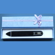 BOHEMIA Swarovski glass nail file – middle size 140/2mm, letter - "K" ALPHABET Swarovski