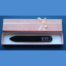 BOHEMIA Swarovski glass nail file – middle size 140/2mm, letter - "C" ALPHABET Swarovski