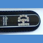 BOHEMIA Swarovski glass nail file – middle size 140/2mm, letter - "N" ALPHABET Swarovski