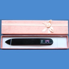 BOHEMIA Swarovski glass nail file – middle size 140/2mm, letter - "E" ALPHABET Swarovski