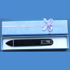 BOHEMIA Swarovski glass nail file – middle size 140/2mm, letter - "F" ALPHABET Swarovski