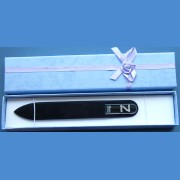BOHEMIA Swarovski glass nail file – middle size 140/2mm, letter - "G" ALPHABET Swarovski