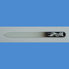 Exkluzívny sklenený pilnik maľovaný stredný 140/2mm Mačka vzor 3 maľované