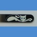 Painted glass nail file, middle size 140/2 mm, Cat pattern 5 Painted nail files