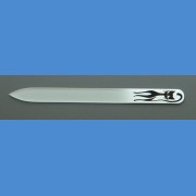 BOHEMIA Exclusive painted glass nail file, middle size 140/2 mm, sample No.7 Painted nail files