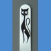 Painted glass nail file, middle size 140/2 mm, Cat pattern 7 Painted nail files