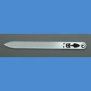 BOHEMIA Exclusive painted glass nail file, middle size 140/2 mm, sample No.7 Painted nail files