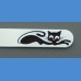 Painted glass nail file, middle size 140/2 mm, Cat pattern 5 Painted nail files
