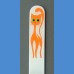 Painted glass nail file, middle size 140/2 mm, Cat pattern 2 Painted nail files