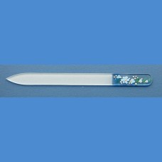 BOHEMIA Exclusive painted glass nail file, middle size 140/2 mm, sample No.10 Painted nail files