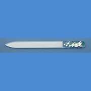 BOHEMIA Exclusive painted glass nail file, middle size 140/2 mm, sample No.7 Painted nail files