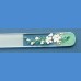 BOHEMIA Exclusive painted glass nail file, middle size 140/2 mm, sample No.2 Painted nail files