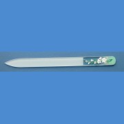 BOHEMIA Exclusive painted glass nail file, middle size 140/2 mm, sample No.2 Painted nail files