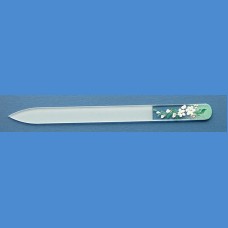 BOHEMIA Exclusive painted glass nail file, middle size 140/2 mm, sample No.2 Painted nail files