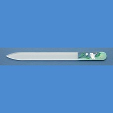 BOHEMIA Exclusive painted glass nail file, middle size 140/2 mm, sample No.5 Painted nail files