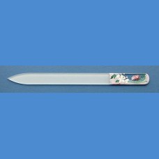 BOHEMIA Exclusive painted glass nail file, middle size 140/2 mm, sample No.6 Painted nail files