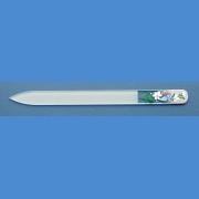 BOHEMIA Exclusive painted glass nail file, middle size 140/2 mm, sample No.7 Painted nail files