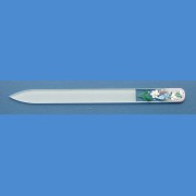 BOHEMIA Exclusive painted glass nail file, middle size 140/2 mm, sample No.2 Painted nail files