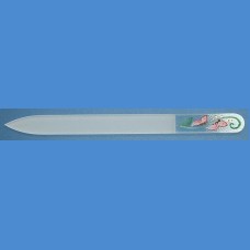 BOHEMIA Exclusive painted glass nail file, middle size 140/2 mm, sample No.4 Painted nail files