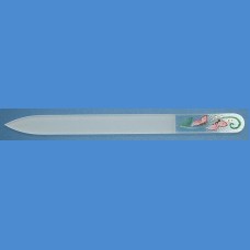 BOHEMIA Exclusive painted glass nail file, middle size 140/2 mm, sample No.4 Painted nail files
