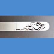 BOHEMIA Exclusive painted glass nail file, middle size 140/2 mm, sample No.7 Painted nail files