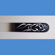 BOHEMIA Exclusive painted glass nail file, middle size 140/2 mm, sample No.7 Painted nail files