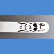 BOHEMIA Exclusive painted glass nail file, middle size 140/2 mm, sample No.7 Painted nail files