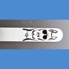 Painted glass nail file, middle size 140/2 mm, Dog pattern 1 Painted nail files