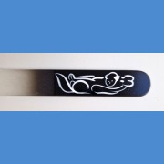 BOHEMIA Exclusive painted glass nail file, middle size 140/2 mm, sample No.7 Painted nail files