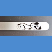 BOHEMIA Exclusive painted glass nail file, middle size 140/2 mm, sample No.7 Painted nail files