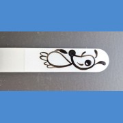 BOHEMIA Exclusive painted glass nail file, middle size 140/2 mm, sample No.7 Painted nail files