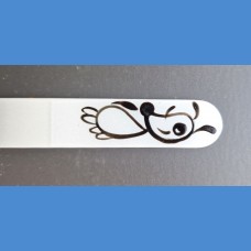 Painted glass nail file, middle size 140/2 mm, Dog pattern 5 Painted nail files
