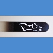 BOHEMIA Exclusive painted glass nail file, middle size 140/2 mm, sample No.7 Painted nail files