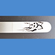 BOHEMIA Exclusive painted glass nail file, middle size 140/2 mm, sample No.7 Painted nail files