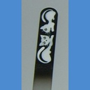 BOHEMIA Exclusive painted glass nail file, middle size 140/2 mm, sample No.3 Painted nail files