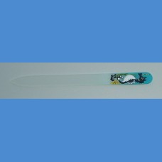 Skleněný pilnik malovaný střední 140/2mm Ryba vzor 1 Malované