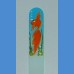 Painted glass nail file, middle size 140/2 mm, Fish pattern 2 Painted nail files