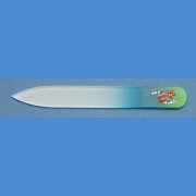 BOHEMIA Exclusive painted glass nail small size 90/2mm, pattern No. 12 Painted nail files Swarovski