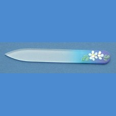 BOHEMIA Exclusive painted glass nail small size 90/2mm, pattern No. 12 Painted nail files Swarovski