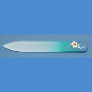 BOHEMIA Exclusive painted glass nail small size 90/2mm, pattern No. 12 Painted nail files Swarovski
