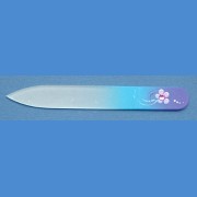 BOHEMIA Exclusive painted glass nail small size 90/2mm, pattern No. 12 Painted nail files Swarovski