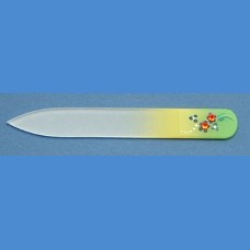 BOHEMIA Exclusive painted glass nail small size 90/2mm, pattern No. 4 Painted nail files Swarovski
