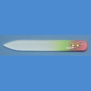 BOHEMIA Exclusive painted glass nail small size 90/2mm, pattern No. 12 Painted nail files Swarovski