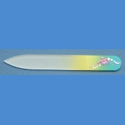 BOHEMIA Exclusive painted glass nail small size 90/2mm, pattern No. 12 Painted nail files Swarovski