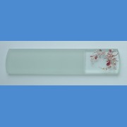Exclusive decorated glass foot file, sample No.2   Painted nail files