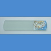 BOHEMIA Exclusive painted glass nail file, middle size 140/2 mm, sample No.7 Painted nail files