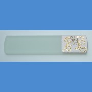 Exclusive decorated glass foot file, sample No.5   Painted nail files