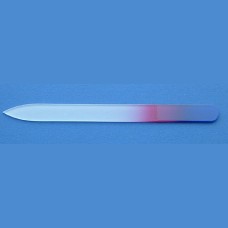 BOHEMIA Glass nail file - middle size 140/2 mm - double colour Basic line
