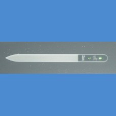 Middle size glass nail file sandblasted Swarovski 140/2mm, ZODIAK LION Zodiacs
